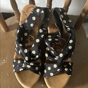 Blowfish Black Daisy Wedges